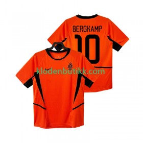 Nederland BERGKAMP 10 Retro Hjemme Fotballdrakt 2002 Kortermet